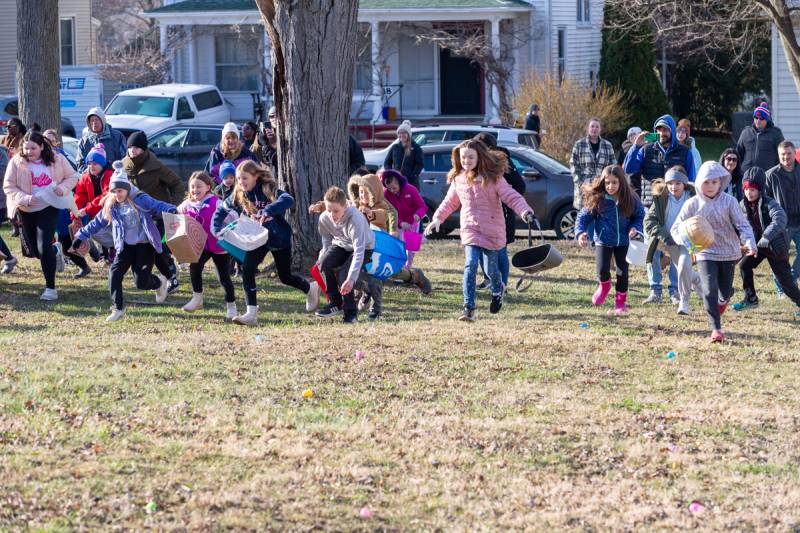 Children of all ages celebrate annual Easter Egg Hunt at Centennial Park, sponsored by Kiwanis Club of Batavia  Photos by Steve Ognibene
