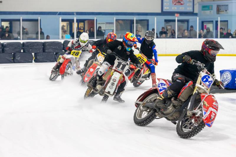 Fans from all across the area came to watch Xtreme international ice racing on Friday and Saturday evening at the Dave McCarthy memorial Ice Arena.  Photo by Steve Ognibene