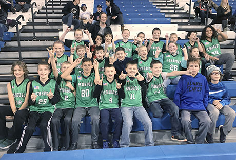 basketball pembroke ub youth night enjoy horns showed alumni association program members