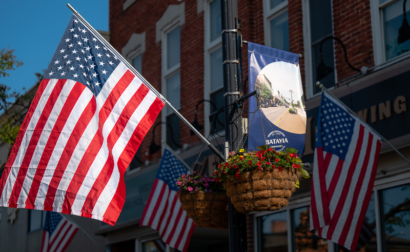 Memorial Day Flags Downtown Batavia