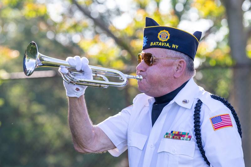 buglar during the memorial day tribute