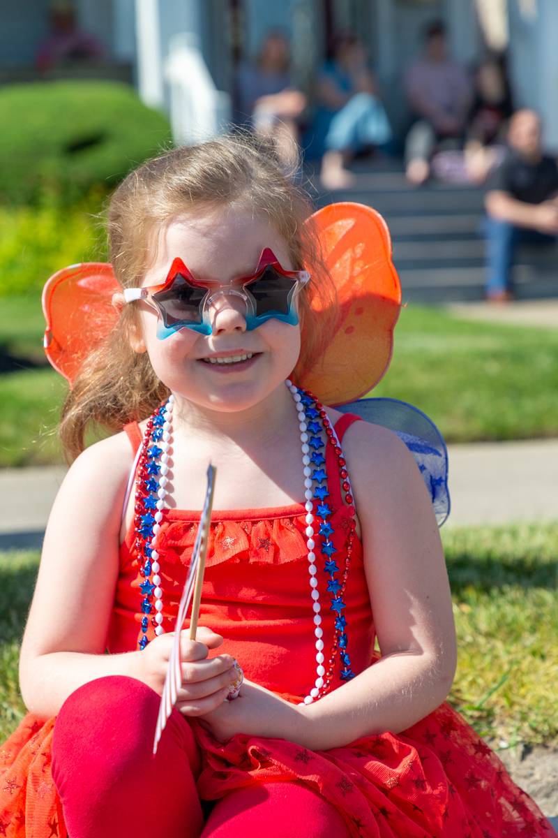 Little butterfly dressed up for the holiday, Batavia Memorial Day Parade