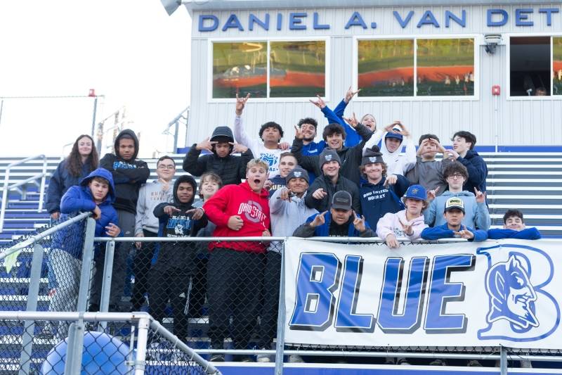 The Blue Zoo on hand supporting the girls. Photo by Steve Ognibene