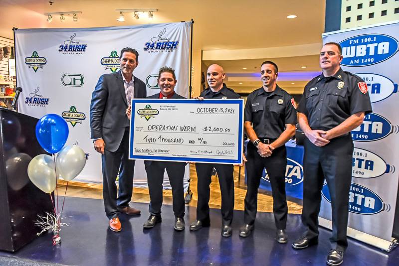 Batavia Downs donation Operation Warm