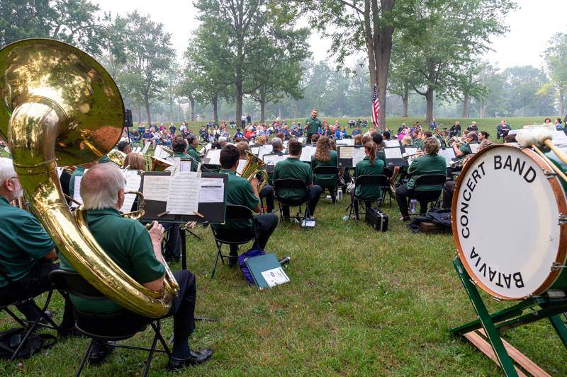Batavia Concert Band opens it's 99th season July 28th in Centennial Park.  Photo by Steve Ognibene