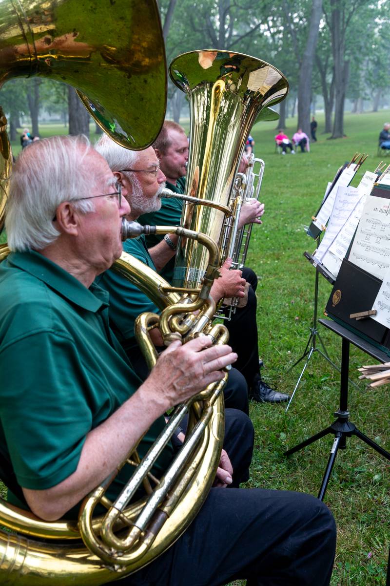 Batavia Concert Band tubists. Photo by Steve Ognibene