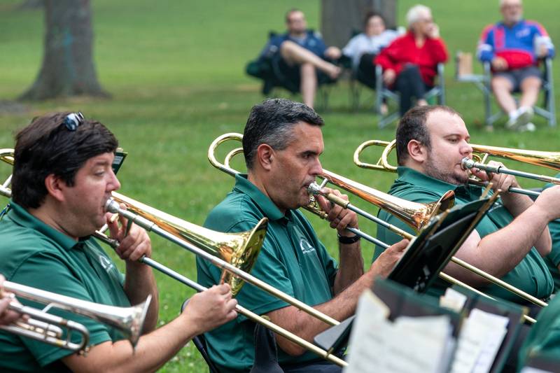 Batavia Concert Band trumpets. Photo by Steve Ognibene