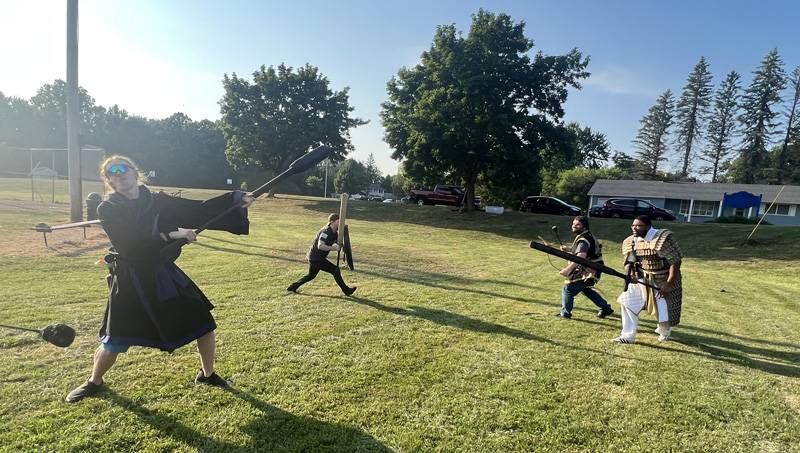 medieval reenactors at kibbe park