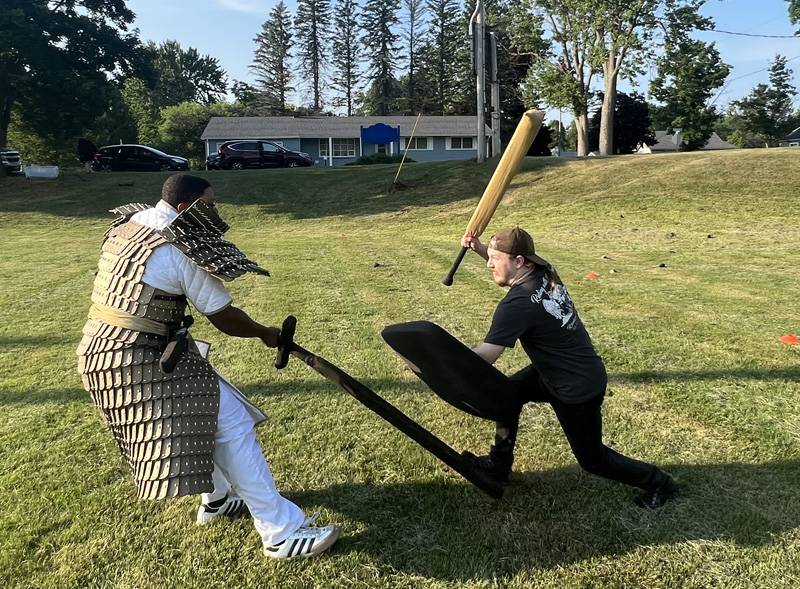 medieval reenactors  at kibbe park