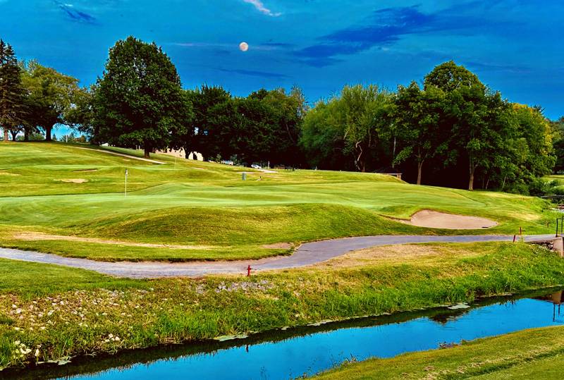 waxing moon over stafford country club