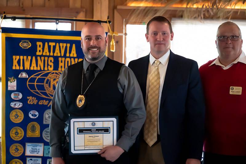 Law Day Awards with Det. Jason Ivison, Chief Shawn Heubusch, Kiwanis President Dave Rumsey