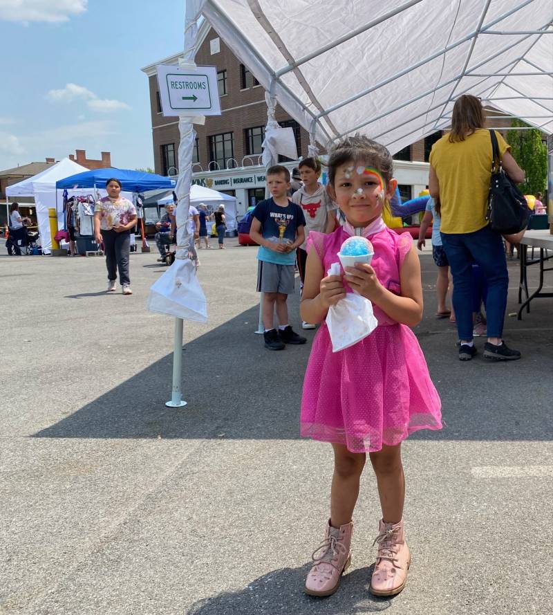 Ashley  of Batavia with snowcone