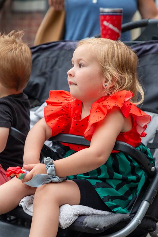 A young girl, listening to music at the Ramble.  Photo by Steve Ognibene