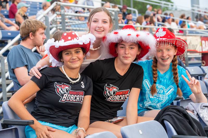 Some members of the Brantford bobcats 15U softball team was in the states for a tournament in Genesee County this weekend.  They were also celebrating Canada day.  Photo by Steve Ognibene
