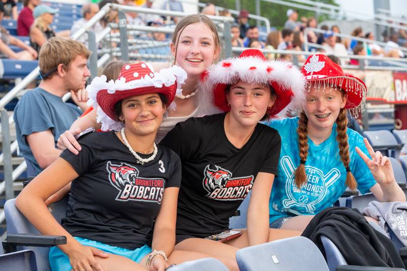 Some members of the Brantford bobcats 15U softball team was in the states for a tournament in Genesee County this weekend. They were also celebrating Canada day. Photo by Steve Ognibene
