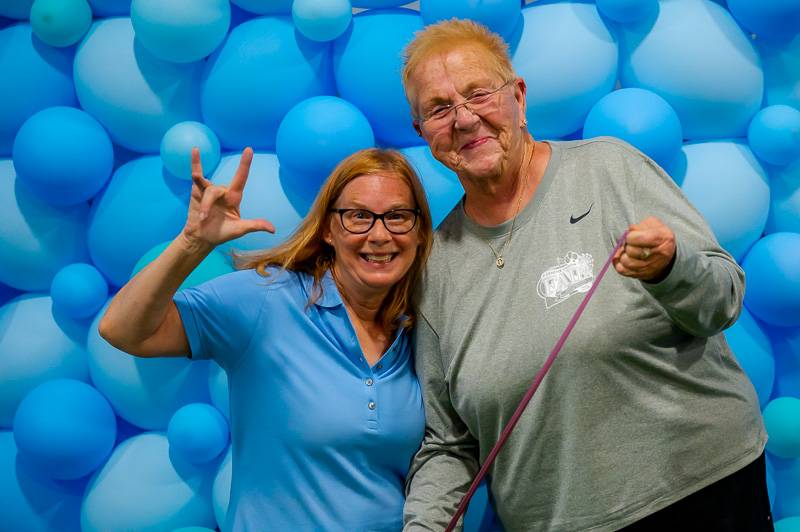 rose and balloon lady at genesee county fair