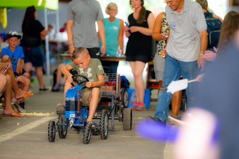 tiny tot tractor pull Genesee County Fair 2023