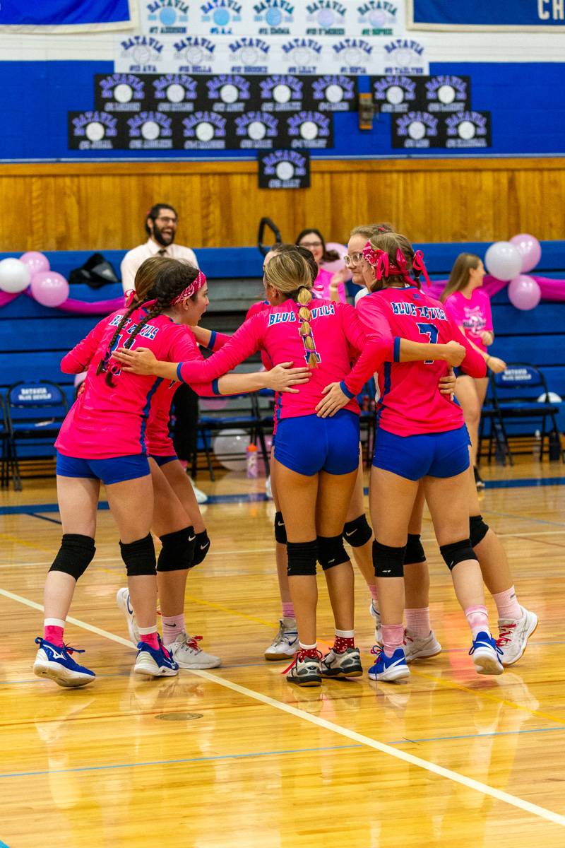 volleyball pink game batavia high school