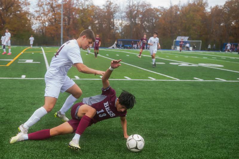 Jesus Aragon fights off a defender