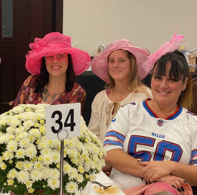 Trio in pink hats