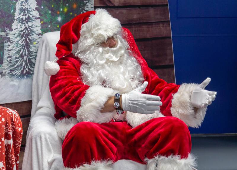 Santa at toy giveaway