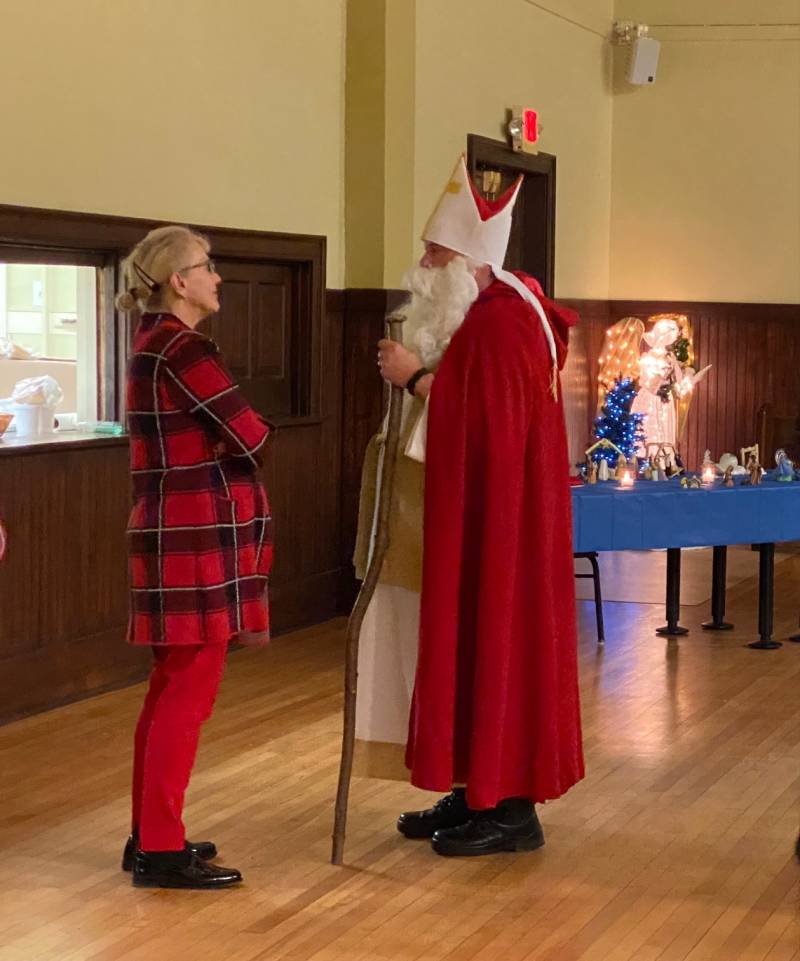 St. Nicholas visits at event