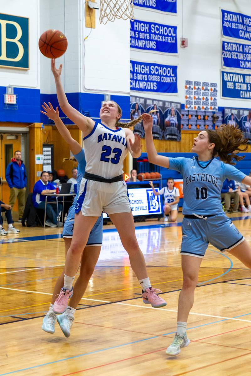 Jaimin Macdonald led the blue devils with 12 points. Photo by Steve Ognibene