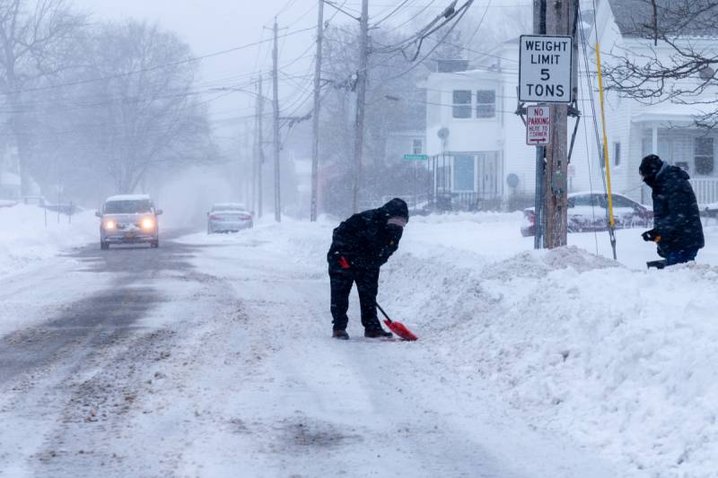 Digging out of the first storm of 2024.  Photo by Steve Ognibene