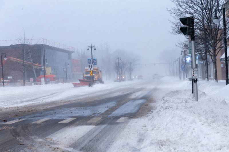 A look to the east on main st Batavia. Photo by Steve Ognibene