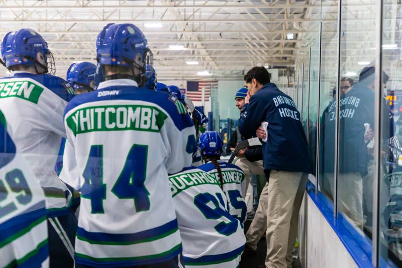 Bench timeout by United.  Photo by Steve Ognibene