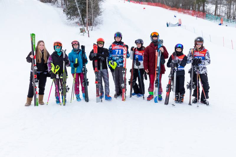 Batavia Ski Team ready for race day at Swain.  Photo by Steve Ognibene