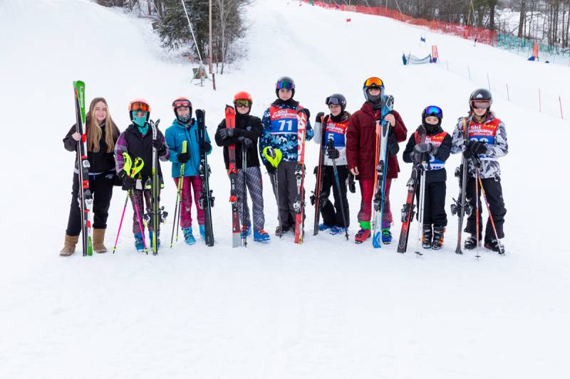 Batavia Ski Team ready for race day at Swain. Photo by Steve Ognibene