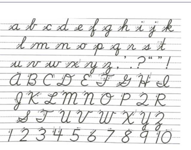 cursive writing