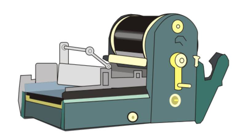 A mimeograph machine