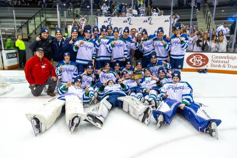 BND United first ever Section V, Class B championship after three years as a unified program.  Photo by Steve Ognibene