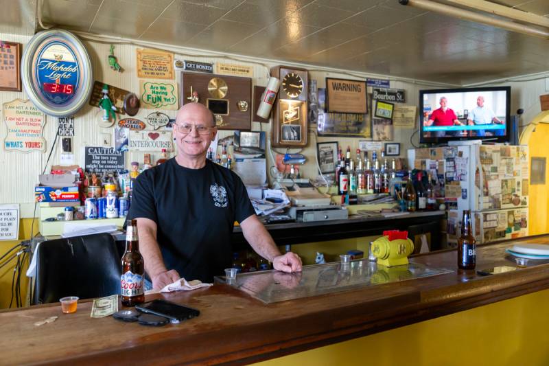 Owner Gerry Potrzebowski ready to wait on customers.  Photo by Steve Ognibene