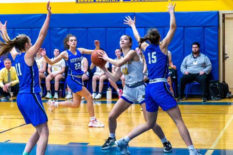 Piper Hyde looking to score.  Photo by Steve Ognibene