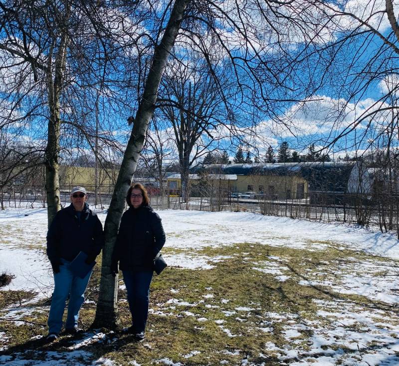 Jim Morasco and Sharon Burkel at Batavia Cemetery