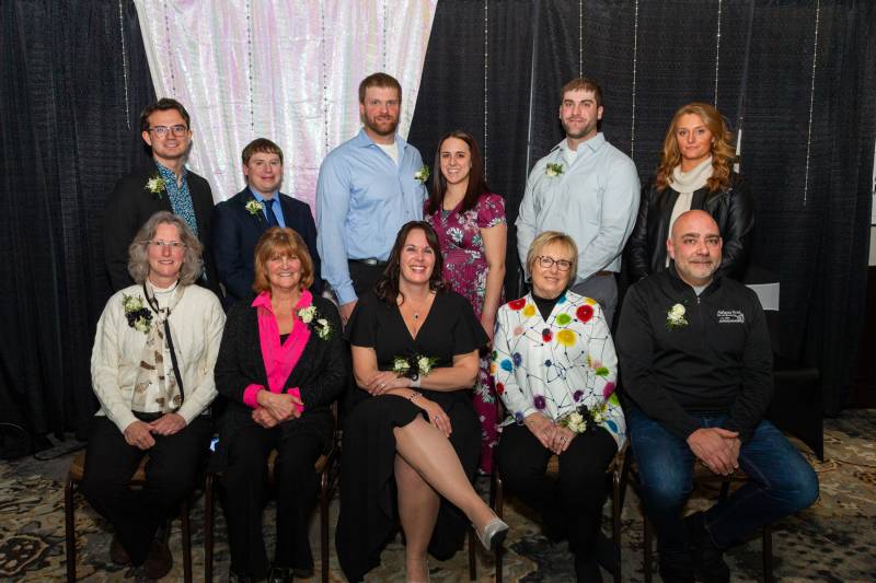 2023 Awards recipients, back row left to right Holland Land Office and Offhaus Farms.  Front row left to right, Volunteers for Animals, Michelle Gillard (center) and Alabama Hotel.  Photo by Steve Ognibene