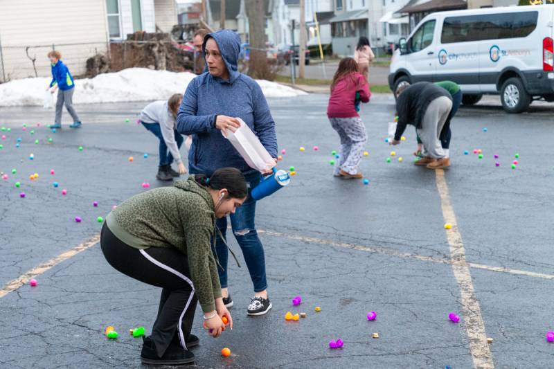 Many families packed the City Church recreational center Tuesday evening for an evening of fun for all ages.  Photo by Steve Ognibene 