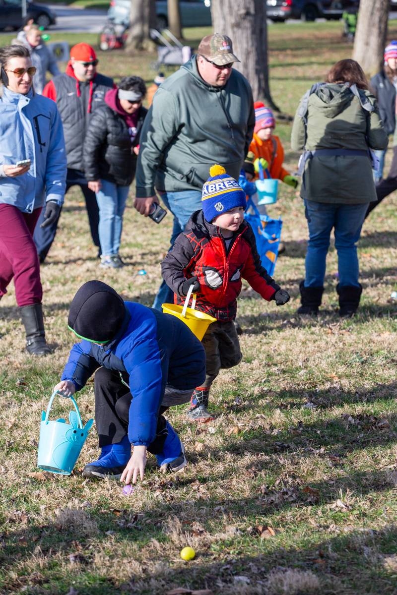 Children of all ages celebrate annual Easter Egg Hunt at Centennial Park, sponsored by Kiwanis Club of Batavia  Photos by Steve Ognibene