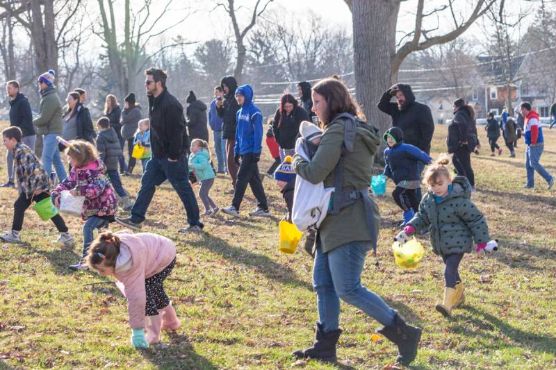 Children of all ages celebrate annual Easter Egg Hunt at Centennial Park, sponsored by Kiwanis Club of Batavia  Photos by Steve Ognibene