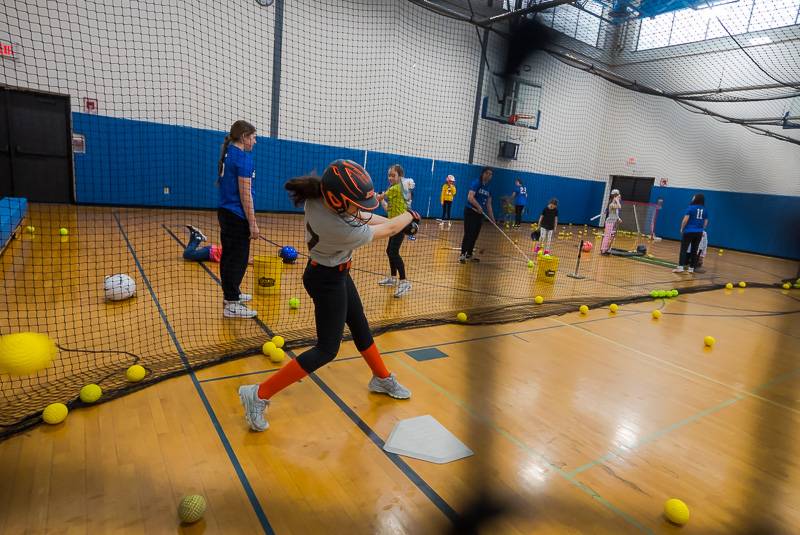 stingers softball camp with blue devils