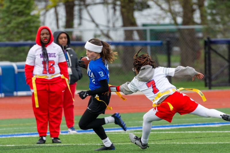 Ella Radley on the run.  Photo by Steve Ognibene