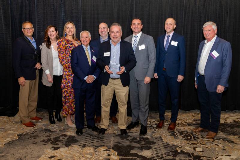 Empire State Development receiving an award from GCEDC for partner of the year.  Photo by Steve Ognibene