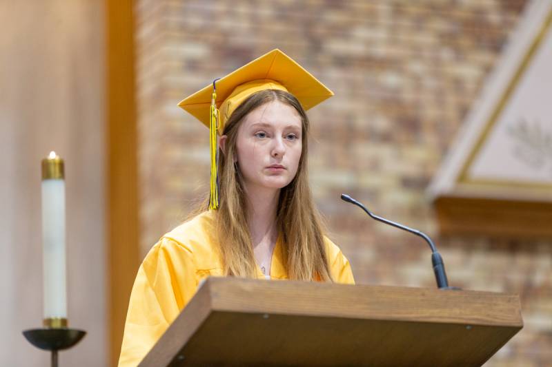 Class Salutatorian, Kate Ricupito.  Photo by Steve Ognibene