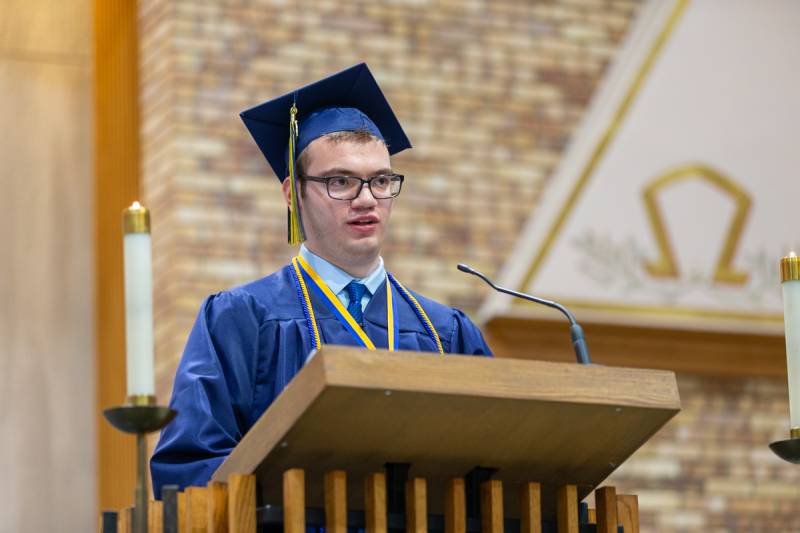 Class Valedictorian, Kalen Muehlig.  Photo by Steve Ognibene