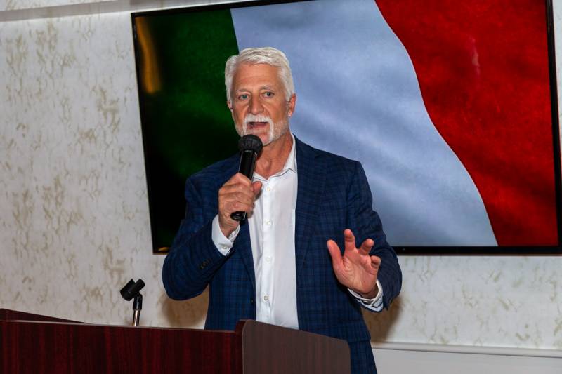 Victor Gautieri spoke about his father Vito in recognition of founder of the foundation celebration of 40 years.  Photo by Steve Ognibene
