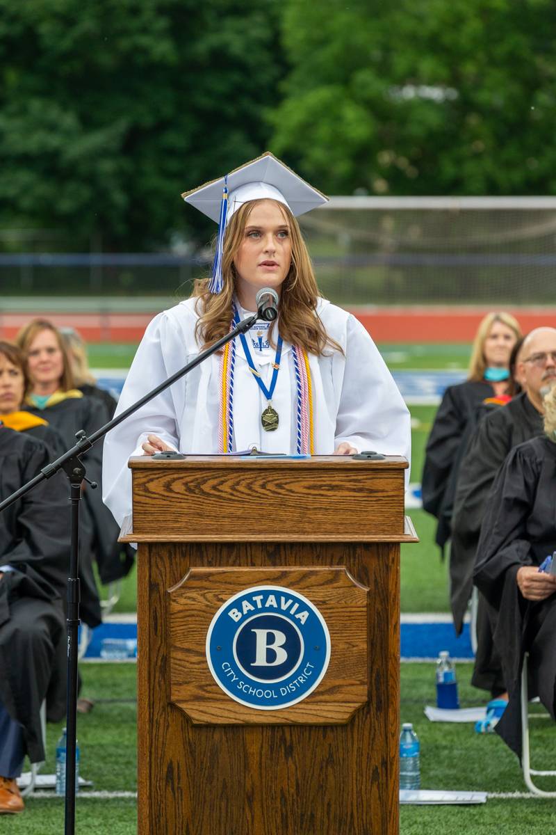 Sophia Minuto, represenative of the Suma Cum Laude  Photo by Steve Ognibene