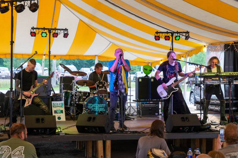 Knight Patrol headlined the entertainment tent Sunday evening.  Photo by Steve Ognibene